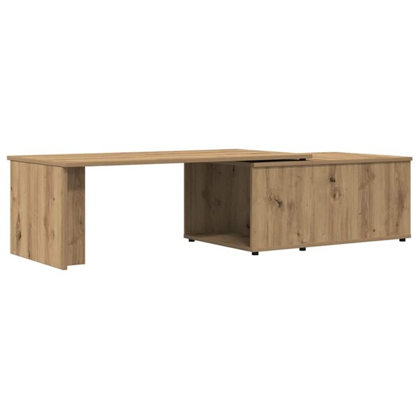 vidaXL Table basse chêne artisanal 150x50x35 cm bois d'ingénierie