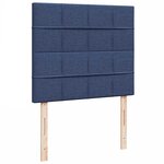 vidaXL Sommier à lattes de lit matelas et LED bleu 120x190 cm tissu