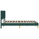 vidaXL Cadre de lit avec tête de lit Vert foncé 120 x 190 cm Tissu