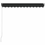 vidaXL Auvent manuel rétractable avec LED 350x250 cm Anthracite