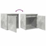 vidaXL Table de chevet murale gris béton 38x34x40 cm