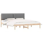 vidaXL Cadre de lit avec tête de lit rembourrée Gris clair