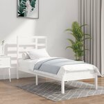 vidaXL Cadre de lit Blanc Bois massif 90x200 cm