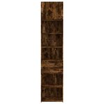 vidaXL Armoire de rangement mince chêne fumé 50x42 5x225 cm