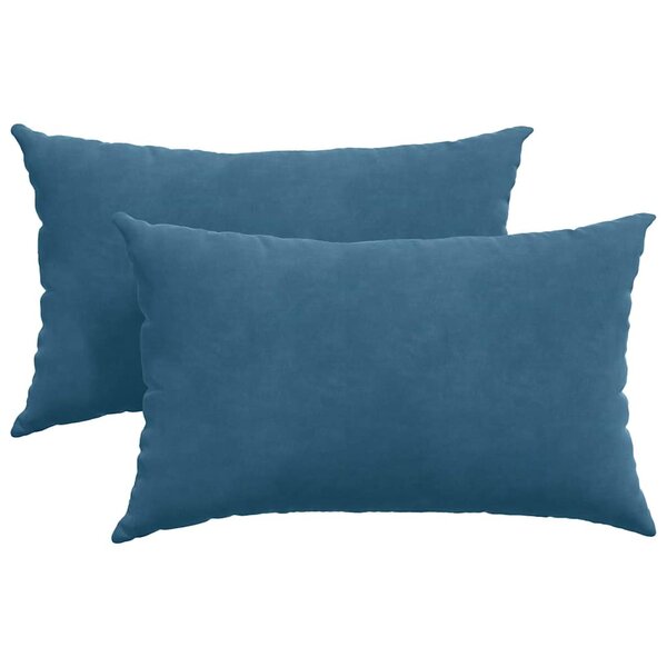 vidaXL Coussins de canapé 2 Pièces Bleu 50 x 30 cm