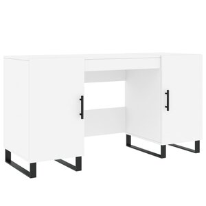 vidaXL Bureau blanc 140x50x75 cm bois d'ingénierie