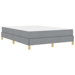vidaXL Lit à ressorts avec matelas Gris clair 140 x 200 cm tissu