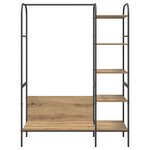 vidaXL Porte-vêtements avec étagères Chêne 120x44x160 cm Bois d'ingénierie