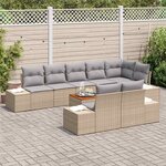 vidaXL Ensemble de canapé de jardin 9 Pièces beige et gris clair