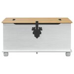 vidaXL storage box avec tiroir Blanc 90 x 78 x 45 cm Pin massif