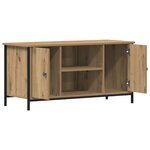 Meuble TV vidaXL Artisan Chêne 100x40x50 cm Bois d'ingénierie et Acier