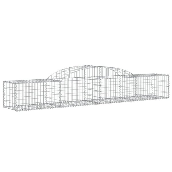 vidaXL Panier de gabions arqué 300x50x40/60 cm Fer galvanisé
