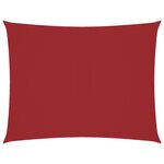 vidaXL Voile de parasol tissu oxford rectangulaire 5x7 m rouge