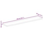 vidaXL Dessus de table à bord vivant 140x20x3 8cm bois massif manguier