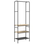 vidaXL Portant à vêtements avec étagères Chêne sonoma 60 x 30 x 171 cm