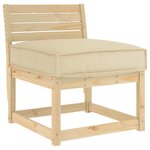 vidaXL Coussin de palette beige pour assise 60x60x12 cm en tissu Oxford.