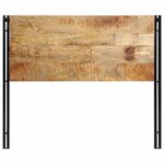 vidaXL Tête de lit 120 cm bois massif manguier et fer