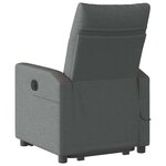 vidaXL Fauteuil inclinable de massage électrique Gris foncé Tissu