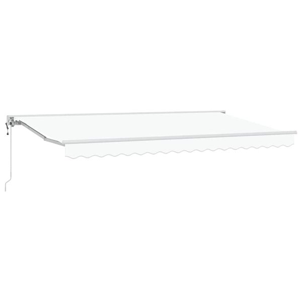 vidaXL Auvent Rétractable Blanc 400x200 cm tissu