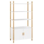 vidaXL Buffet haut Blanc 80x40x153 cm Bois d'ingénierie