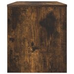 vidaXL Meuble TV Chêne fumé 80 x 35 x 40 cm Bois d'ingénierie