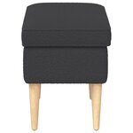 vidaXL Pouf Gris foncé 55 x 35 x 41 cm Bouclé