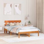 vidaXL Cadre de lit Marron 120 x 200 cm Bois de pin massif