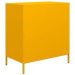 vidaXL Buffet jaune moutarde 68x39x73 5 cm acier laminé à froid