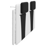 vidaXL Coussin de tête de lit Viana noir et blanc 200 cm similicuir