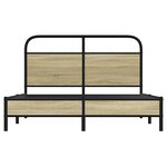 vidaXL Cadre de lit sans matelas 120x200 cm chêne sonoma
