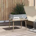 VidaXL Table basse de jardin rectangulaire beige 60x40x37 cm rotin