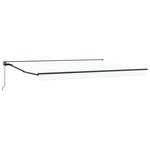 vidaXL Auvent Rétractable Blanc 450x300 cm tissu