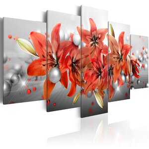 Tableau - flowery battle l x h en cm 200x100