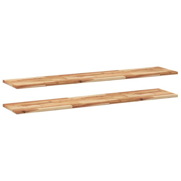 vidaXL Étagères flottantes 2 Pièces 120x30x2 cm acacia massif à l'huile