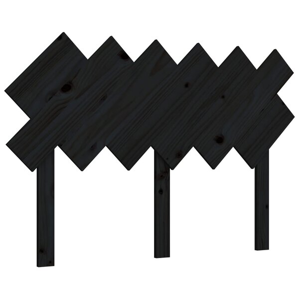 vidaXL Tête de lit Noir 122 5x3x80 5 cm Bois massif de pin