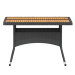 vidaXL Ensemble à manger de jardin 5 Pièces Résine tressée et acacia Noir