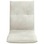 vidaXL Fauteuil de sol ajustable Crème Velours