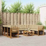 vidaXL Ensemble de canapés d'extérieur 10 Pièces Naturel et Beige