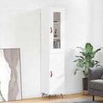 vidaXL Buffet haut Blanc 34 5x34x180 cm Bois d'ingénierie