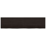 vidaXL Dessus de table marron foncé bois chêne massif traité