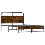 vidaXL Cadre de lit sans matelas 120x190 cm chêne fumé bois ingénierie