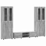 vidaXL Ensemble meuble TV FLORIN Gris Sonoma Bois d'ingénierie