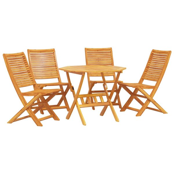 vidaXL Ensemble de salle à manger pour jardin 5 pc Marron