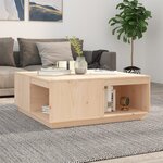 vidaXL Table basse 100x101x40 5 cm Bois massif de pin
