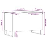 vidaXL Armoire à disques gris béton 74 5x38x48 cm bois d'ingénierie