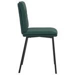 vidaXL Chaises à manger lot de 4 Vert foncé Velours