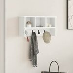 vidaXL Porte-manteau mural Blanc 50 x 16 x 26 cm Bois d'ingénierie