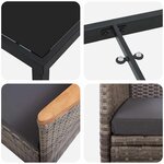 vidaXL Ensemble de salle à manger pour jardin 9 Pièces Gris Poly rotin
