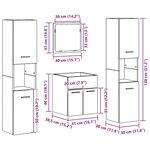 vidaXL Ensemble de meubles de salle de bain 4 Pièces Bois Ancien