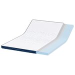 vidaXL Coussins de Matelas Blanc et Bleu 140 x 200 cm